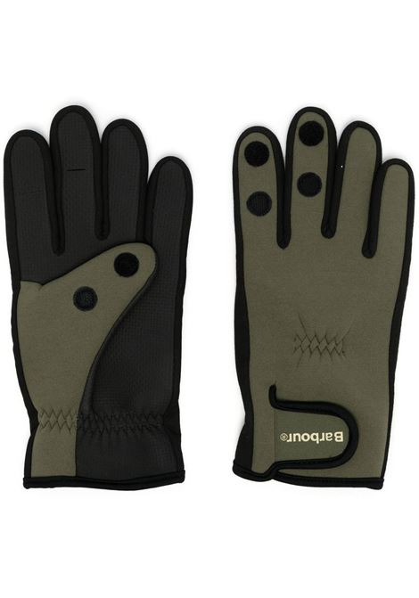 Green logo printed gloves - men BARBOUR | MGL0003GN11