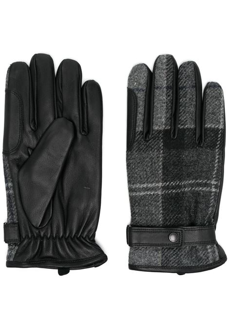 Black and grey tartan print gloves Barbour - men BARBOUR | Gloves | MGL0051BK11