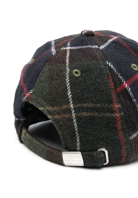 Dark green check-print cap -BARBOUR  men BARBOUR | MHA0553TN11