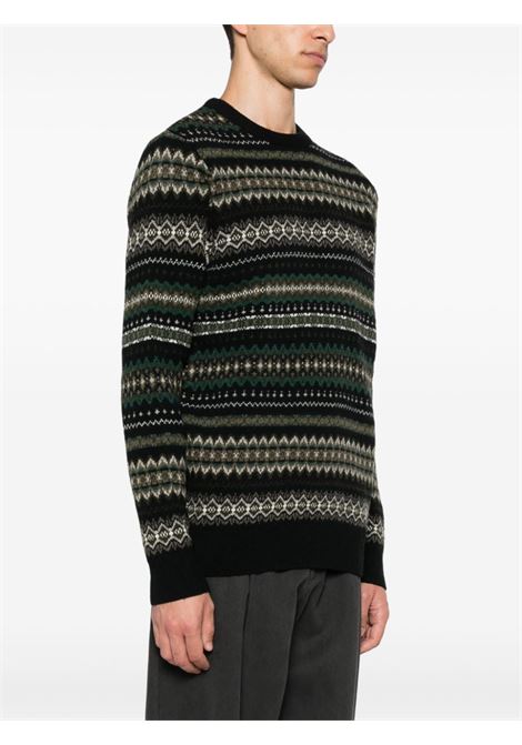 Black fair isle-knit jumper Barbour - men BARBOUR | MKN1027BK52