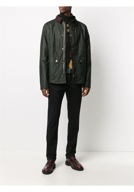 Green Reelin wax-coated jacket- men BARBOUR | MWX1106SG51