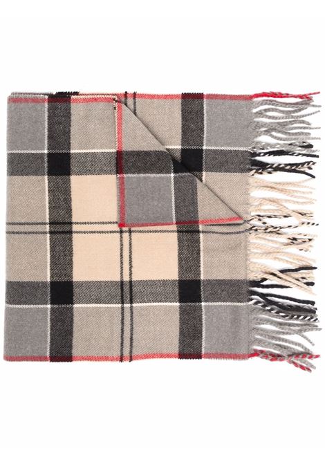 Brown plaid-check fringed scarf Barbour - men BARBOUR | USC0300TN31