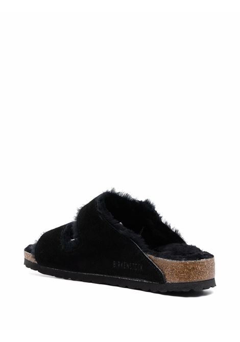 Black arizona shearling slides Birkenstock - unisex BIRKENSTOCK | 752663BLK