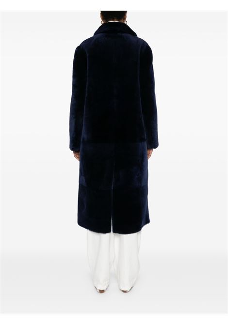 Cappotto monopetto in shearling blu Blancha - donna BLANCHA | 24011300BL