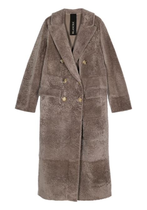 Cappotto in shearling doppiopetto in grigio Blancha - donna BLANCHA | 24117301TP