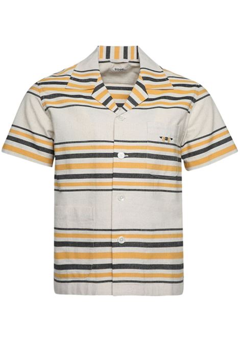 Multicolored striped short-sleeved shirt Bode - men BODE | MRS24SH026ECRMLT