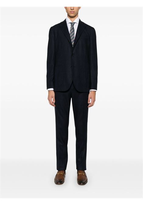 Blu navy checked suit Boglioli - men