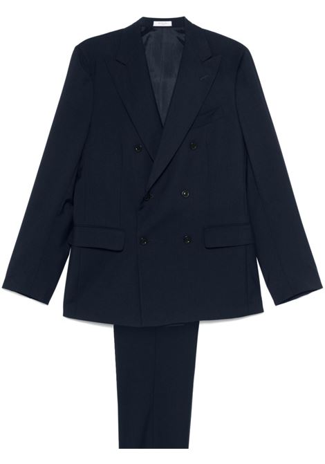 Blue navy double-breasted suit Boglioli - men