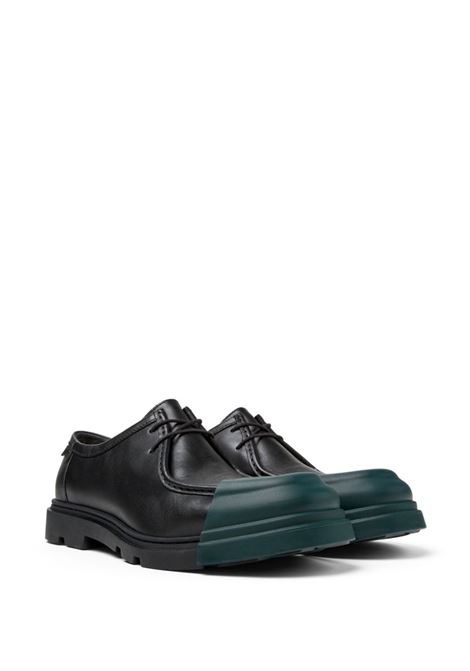 Derby Junction in pelle in nero e verde scuro Camper - uomo CAMPER | K100872017