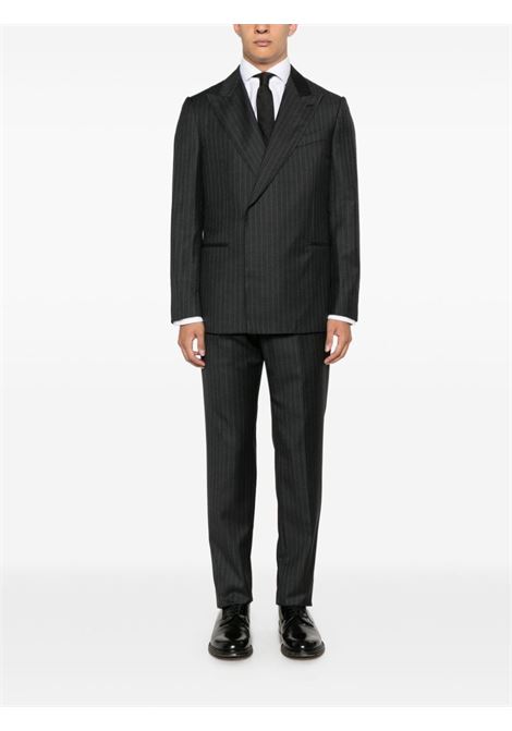 Grey double-breasted suit Caruso - men CARUSO | LN1JB211FPE0B010220