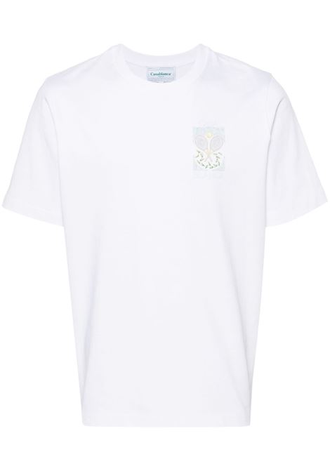 White tennis pastelle short-sleeved t-shirt Casablanca - unisex