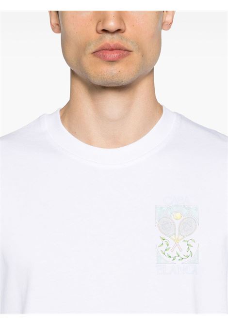 White tennis pastelle short-sleeved t-shirt Casablanca - unisex CASABLANCA | MPF24JTS00106WHT