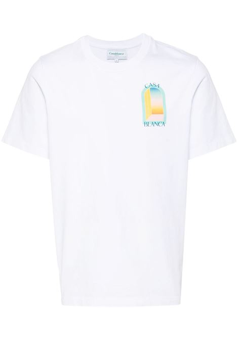 T-shirt a maniche corte l'arche de jour in bianco Casablanca - unisex