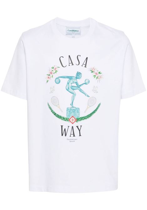 White Statue En Marbre-print T-shirt Casablanca - men