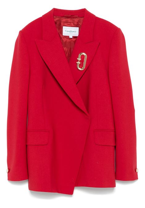 Red asymmetric double-breasted blazer Casablanca - women