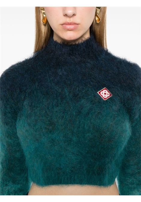 Blue gradient high-neck sweater Casablanca - women CASABLANCA | WF24KW73601NVY