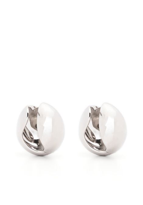 Silver chunky huggie-hoop earrings Coperni - women