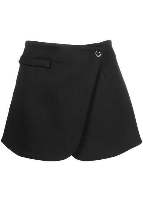 Black tailored mini skirt - women