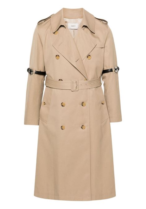 Beige belt-detail trench coat Coperni - women