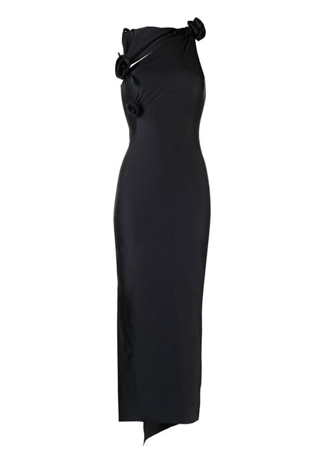 Abito maxi con cut-out in nero - donna