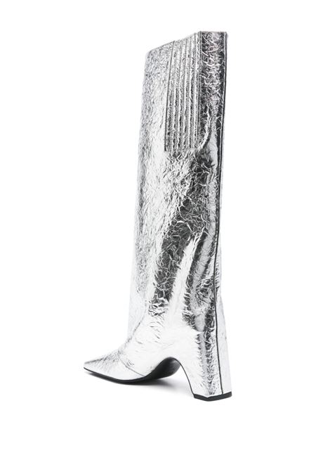 Silver 85mm Foil Bridge boots Coperni - women COPERNI | COPSH03F6021SLVR