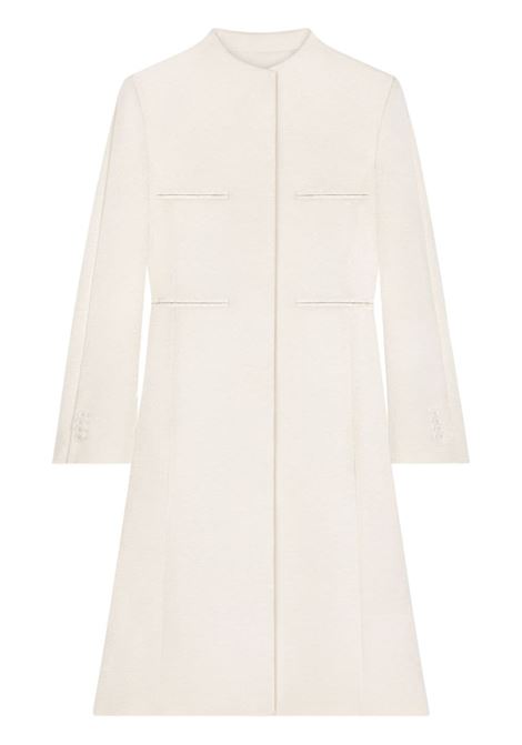 Light beige Heritage logo-appliqué coat Courrèges - women