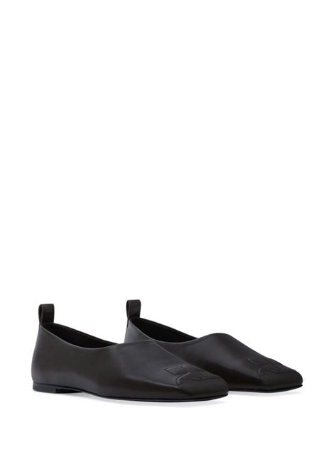 Black minimal ballerina shoes Courrèges - women COURRÈGES | 324SCS105CR00529999