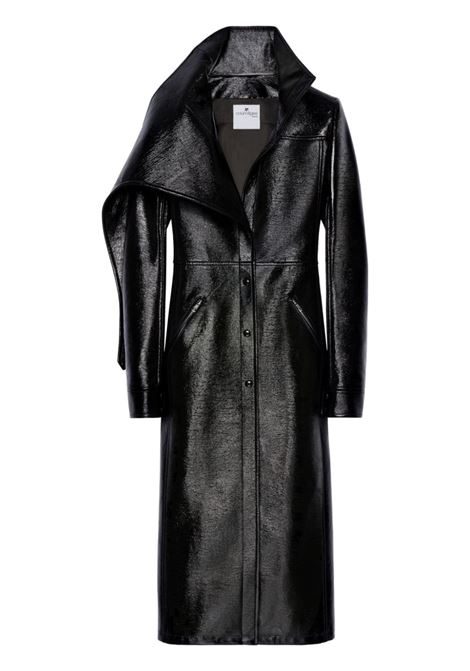 Trench in vinile nero Courrèges - donna COURRÈGES | Capispalla | 424CMA173VY00149999