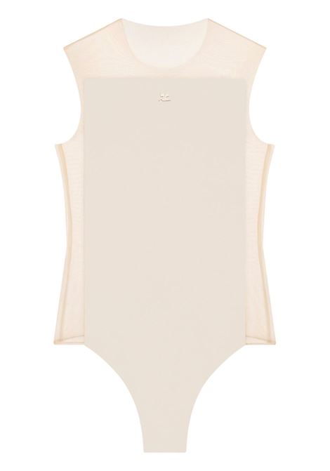 Beige illusion bodysuit Courrèges - women COURRÈGES | Body | 424JBD112PL0159B148