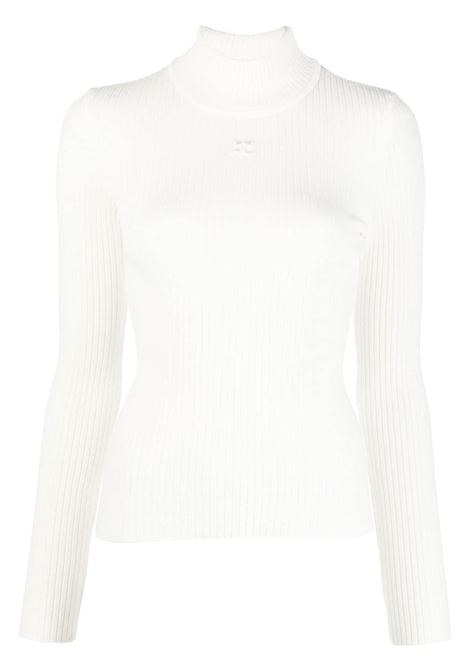 Top a maniche lunghe in bianco Courrèges - donna COURRÈGES | PERMPU022FI00010001