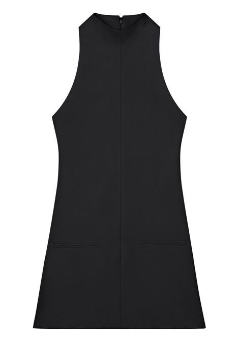 Black sleeveless twill A-line dress Courrèges - women COURRÈGES | Dresses | VESCRO456PL00079999