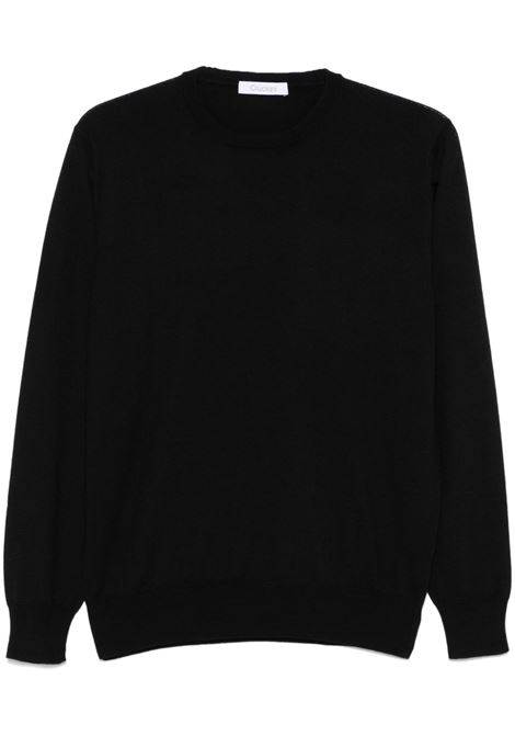 Black fine-knit sweater Cruciani - men