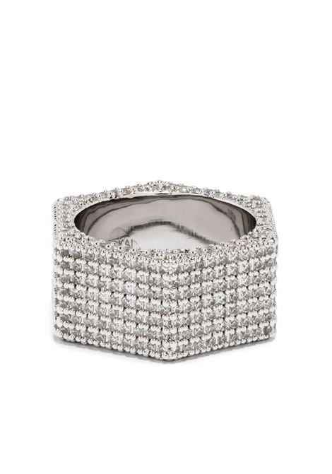 Anello Bolt Pavé in argento di Darkai - unisex DARKAI | DIAN0016BBDILSLVR