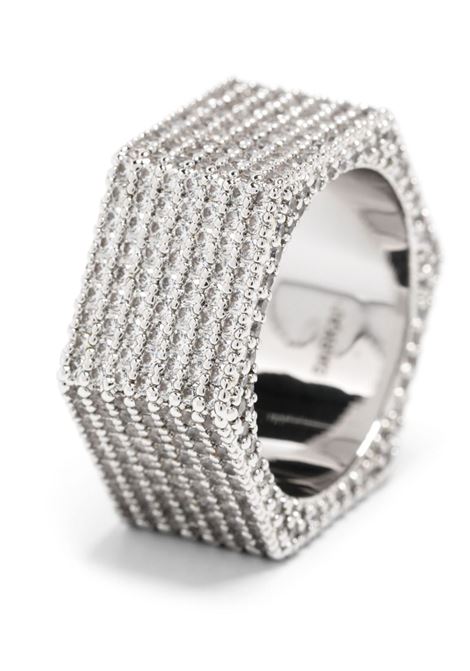 Anello Bolt Pavé in argento di Darkai - unisex DARKAI | DIAN0016BBDILSLVR