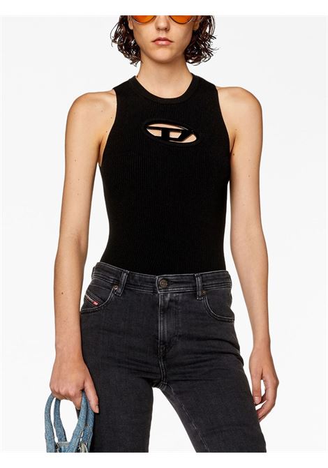 Black logo cutout tank top -  DIESEL - women DIESEL | A096210DLAX9XX