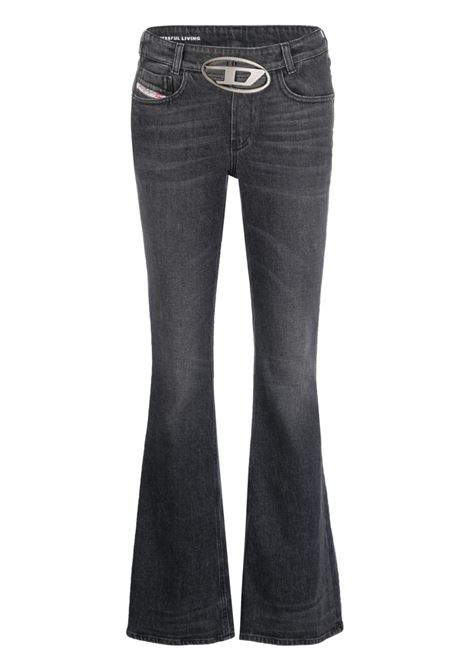 Jeans svasati D-Ebbey a vita bassa in nero - donna