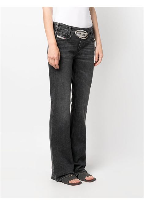 Jeans svasati D-Ebbey a vita bassa in nero - donna DIESEL | A114560CKAH02