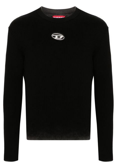 Black  k-darin-a logo-detail jumper Diesel - men