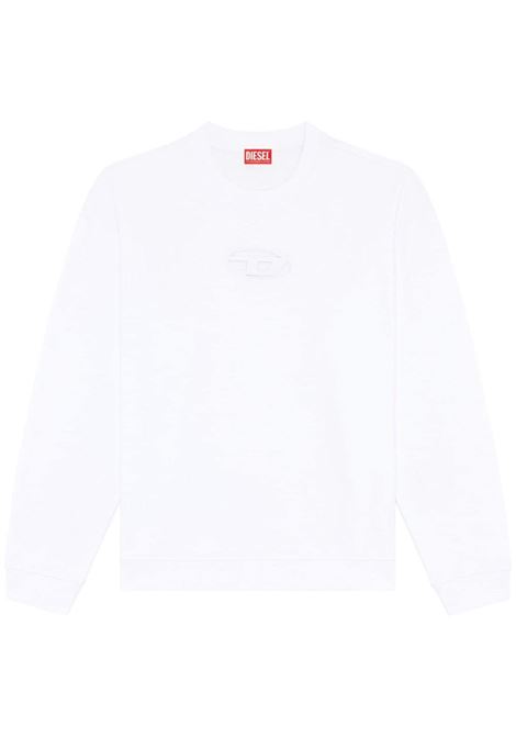 White logo cut-out sweatshirt Diesel - men