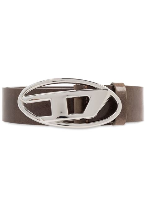 Brown 1DR logo-buckle leather belt Diesel  - women