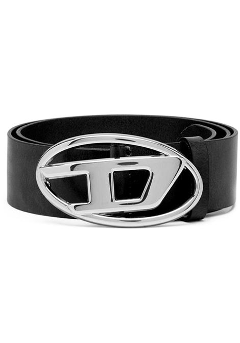 Black 1DR logo-buckle leather belt Diesel  - women