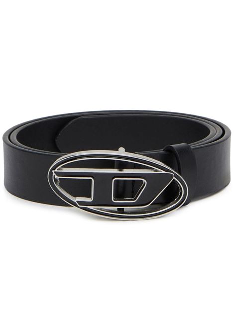 Black 1DR logo-buckle leather belt Diesel  - women