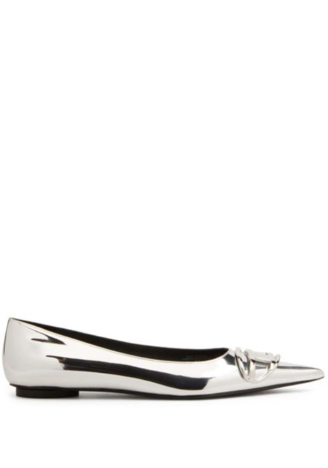 Silver D-venus leather ballerina shoes Diesel - women