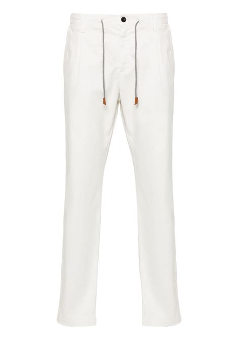 Pantaloni chino con coulisse in bianco di Eleventy - uomo