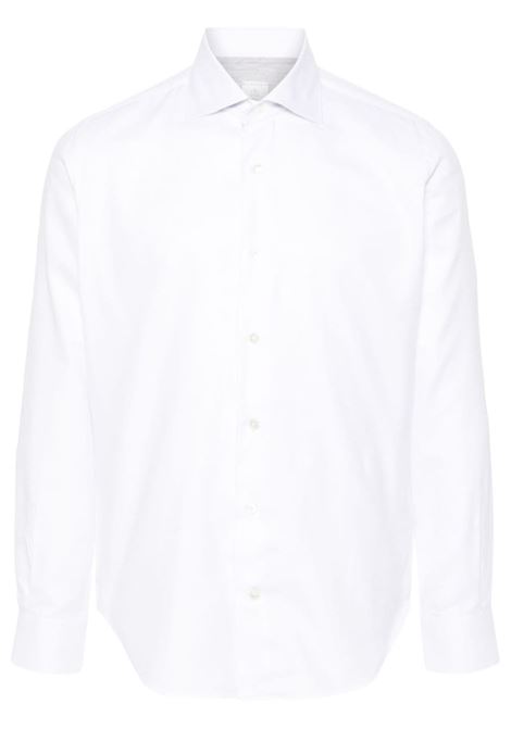 Camicia a maniche lunghe in bianco di Eleventy - uomo ELEVENTY | J75CAMH03TES0J10100