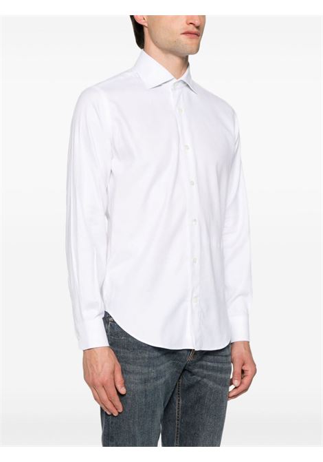 Camicia a maniche lunghe in bianco di Eleventy - uomo ELEVENTY | J75CAMH03TES0J10100