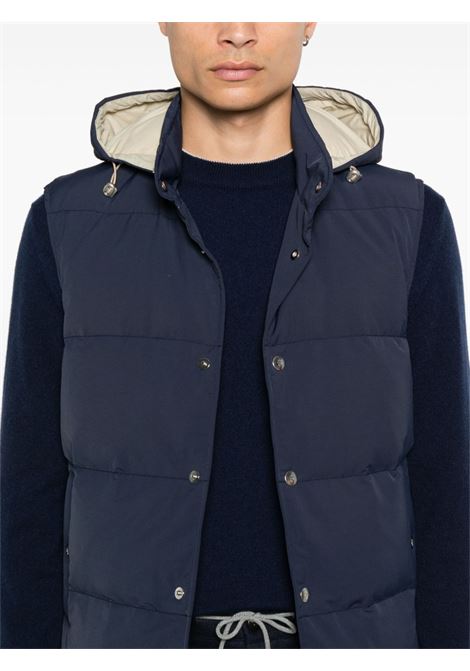 Gilet imbottito in blu di Eleventy - uomo ELEVENTY | J75GILH04GBT2700711