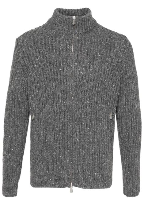 Maglione a collo alto con zip in grigio Eleventy - uomo