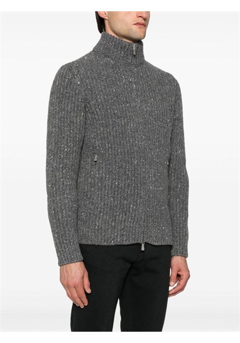 Maglione a collo alto con zip in grigio Eleventy - uomo ELEVENTY | J76MAGJ60MAG0H00214