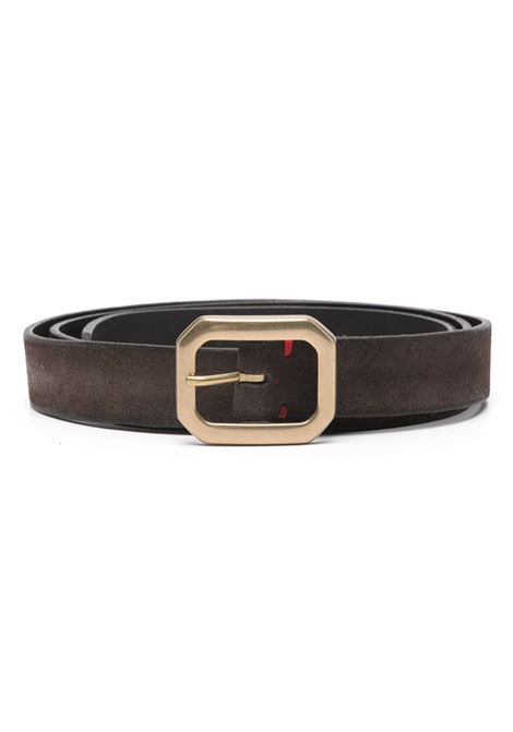 Brown leather belt Eleventy - men